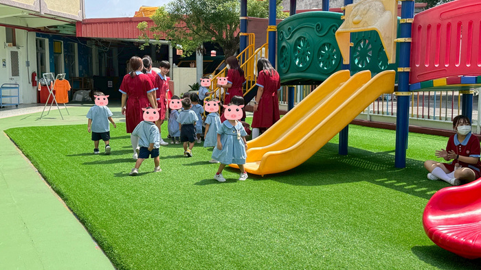 敏惠幼保科學生體驗帶欣榮幼兒園孩童戶外活動