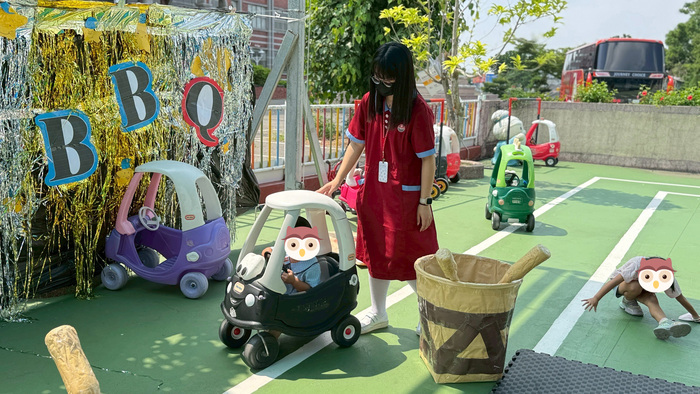 敏惠幼保科學生體驗帶欣榮幼兒園孩童戶外活動